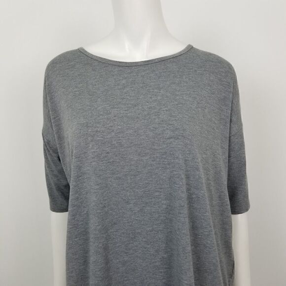 Lularoe Womens Size Small Gray & Black Cassette Tape Irma Tunic Top High Low NWT - Picture 2 of 6